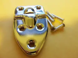 GUITAR CASE BRASS REPLACEMENT HINGE LARGER SIZE FENDER GIBSON WITH RIVETS NEW!