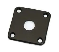 BLACK PLASTIC SQUARE JACK PLATE FOR GIBSON LES PAUL® GUITAR ETC AP-0633-023