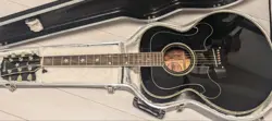 JACARANDA MORRIS WJ-405 WITH HARD CASE GIBSON J180 STYLE MODIFICATION WITH CASE