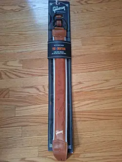 GIBSON GUITAR LEATHER STRAP MONTANA COMFORT STRAP HUMMINGBIRD & QUAIL ASAC-TAN