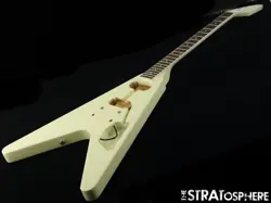 GIBSON USA 70S FLYING V MODEL BODY & NECK AMERICAN SLIM TAPE CLASSIC WHITE.