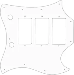 WD CUSTOM PICKGUARD FOR GIBSON 1964-1970 FULL FACE SG CUSTOM #02 WHITE