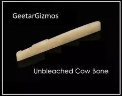 GEETARGIZMOS UNBLEACHED BONE SADDLE HANDMADE FOR GIBSON ACOUSTIC GUITAR