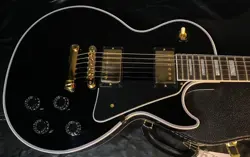 MINT 2024 GIBSON LES PAUL CUSTOM EBONY CUSTOM SHOP 9.9LBS LPC-EBGH1E CASE SAVE!