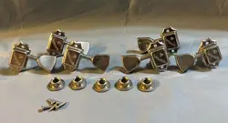 VINTAGE GIBSON GUITAR TUNERS CHROME/NICKEL (?) PLATED