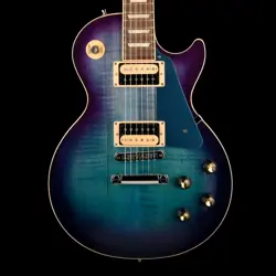 PRE OWNED 2021 GIBSON LES PAUL TRADITIONAL PRO V BLUEBERRY BURST WITH OHSC