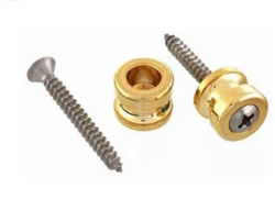 GENUINE SCHALLER LOCK STRAP BUTTON GOLD SET 2 FOR GIBSON STYLE IBANEZ GUITAR