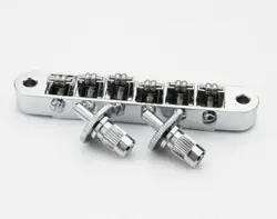 CHROME ROLLER SADDLE TUNE-O-MATIC BRIDGE 4MM POST FOR USA GIBSON LP SG ES DOT