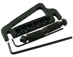HIPSHOT 43100B BABY GRAND 6-STRING FIXED GIBSON ELECTRIC GUITAR BRIDGE - BLACK