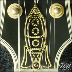 ROCK-IT! BRASS TRUSS ROD COVER IN GOLD. FITS MOST GIBSON, LES PAUL, SG + MORE