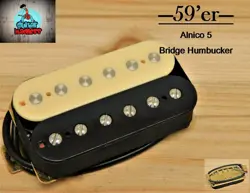G.M. 59'ER ALNICO 5 ZEBRA HUMBUCKER BRIDGE (52MM) (4-WIRE) FOR GIBSON EPIPHONE®