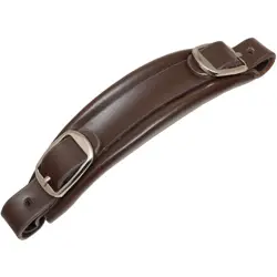 NEW GUITAR CASE HANDLE LEATHER REPLACEMENT W/ BUCKLES FOR GIBSON® STYLE - BROWN