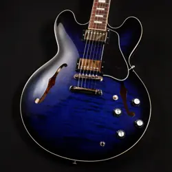 GIBSON ES-335 FIGURED CUSTOM COLOR SERIES DEEP OCEAN BURST S N:228240155