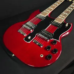 GIBSON EDS-1275 DOUBLE NECK SG CHERRY RED, 2001, WITH ORIGINAL CASE