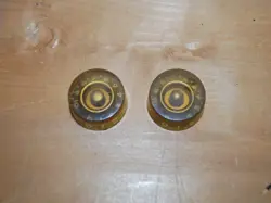 2 EACH ORIGINAL 1950'S GIBSON GOLD SPEED KNOBS, VGC, SHIPPED!
