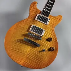 ELECTRIC GUITAR USED GIBSON LES PAUL STANDARD DC AMBER BROWN 1998MODEL