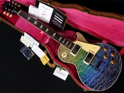 GIBSON CUSTOM SHOP 1959 LES PAUL STANDARD 5A QUILT TOP TRANS GEODE GLOSS NH