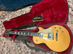 1977 GIBSON LES PAUL STANDARD DELUXE VINTAGE GUITAR OHSC CHAINSAW CASE GOLD TOP