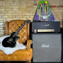 2012 GIBSON LES PAUL CUSTOM EBONY CUSTOM SHOP ELECTRIC GUITAR W/ LIFTON CASE!
