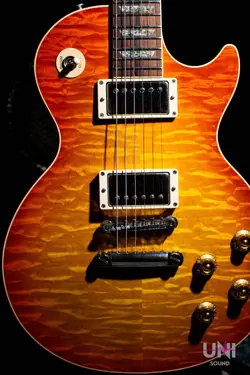 GIBSON CUSTOM SHOP LES PAUL CLASS 5 QUILT TOP TANGERINE BURST #GG9O2