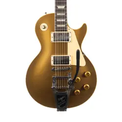 USED GIBSON CUSTOM M2M 1957 LES PAUL STANDARD GOLDTOP LIGHT AGED - DOUBLE GOLD
