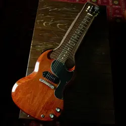 GIBSON 1964 SG JUNIOR CHERRY RED W ALLIGATOR CHIPBOARD CASE