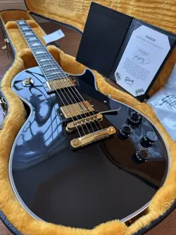 2024 GIBSON CUSTOM SHOP LES PAUL CUSTOM - EBONY BLACK