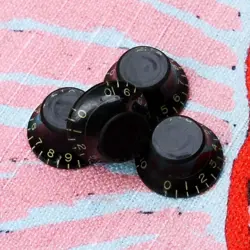 59 PARTS BLACK TOP HAT BELL KNOBS (SET OF 4) AGED RELIC FOR GIBSON GUITAR BASS