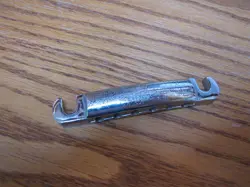 1975 GIBSON STOP TAILPIECE.......   CHROME......HEAVY PATINA