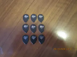RARE HTF LOT OF 9 VINTAGE 90S 358 GIBSON USA GUITAR PICKS - HEAVY GAUGE #773
