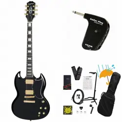 EPIPHONE INSPIRED BY GIBSON SG CUSTOM EBONY GP-1 AMPLIFIER INCLUDED BEGINNER SET