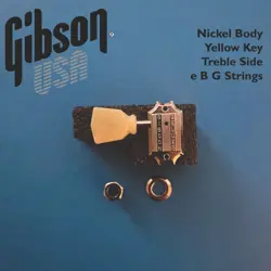 SINGLE GIBSON DELUXE TUNER TREBLE SIDE NICKEL/YELLOW KEY (GBE STRINGS)