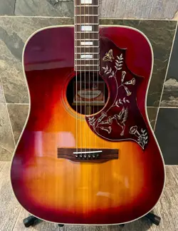 PERFECTED VINTAGE 1980 GIBSON HUMMINGBIRD CUSTOM SHOP CHERRY SUNBURST OHSC (787)