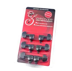 GROVER BLACK NICKEL 14:1 ROTOMATIC TUNERS FOR GIBSON®/EPIPHONE® GUITAR 102BN