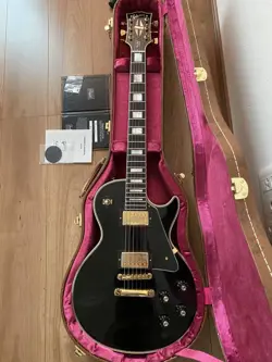 ELECTRIC GUITAR GIBSON LES PAUL CUSTOM 74 MODEL VOS BLACK MADE IN USA S/N 800050