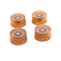 HOSCO GIBSON STYLE SPEED KNOB AMBER SET OF 4 - METRIC KA-110