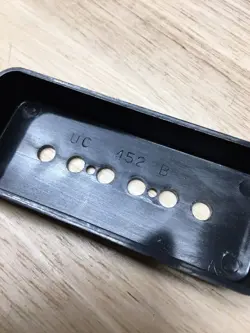 GENUINE USA GIBSON P-90 SOAPBAR PICKUP COVER, MINOR SCUFF, OPEN PKG. BLACK