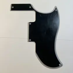 BLACK/WHITE 5 PLY WIDE BEVEL PICKGUARD FOR GIBSON SG SPECIAL (2019 - PRESENT)