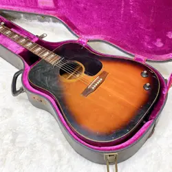 GIBSON J-160E 76 REAL RELIC VINTAGE SUNBURST ELECTRIC ACOUSTIC GUITAR W/HC