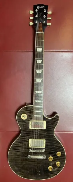 ELECTRIC GUITAR GIBSON CUSTOM SHOP LES PAUL CLASS 5 FIGURED TRANS BLACK 2001
