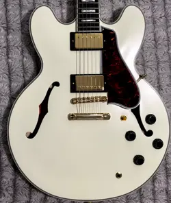 EPIPHONE INSPIRED BY GIBSON CUSTOM 1959 ES-355 CLASSIC WHITE W/CASE PRISTINE!!! 