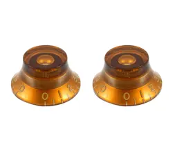 ALLPARTS VINTAGE GIBSON STYLE AMBER BELL KNOBS