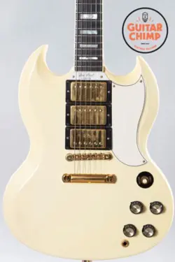 2001 GIBSON CUSTOM SHOP SG LES PAUL CUSTOM ’61 REISSUE 3-PICKUP CLASSIC WHITE