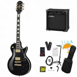 EPIPHONE INSPIRED BY GIBSON LES PAUL CUSTOM EBONY YAMAHA GA15II AMPLIFIER *XQ464
