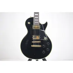 ORVILLE BY GIBSON LPC-75 BLACK LES PAUL CUSTOM GUITAR WITH GOLD HARDWARE