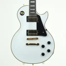 EPIPHONE INSPIRED BY GIBSON LES PAUL CUSTOM ALPINE WHITE ELECTRIC GUITAR USED