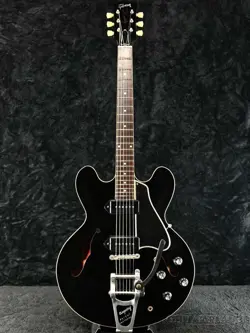 GIBSON CUSTOM KAZUYOSHI SAITO KS-330 EBONY VOS W/BIGSBY