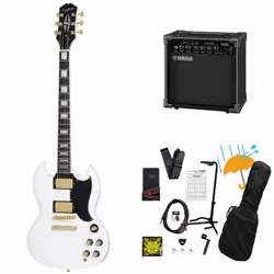EPIPHONE INSPIRED BY GIBSON SG CUSTOM ALPINE WHITE YAMAHA GA15II AMPLIFIER INCLU