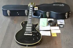 2014 GIBSON CUSTOM 1957 LES PAUL CUSTOM REISSUE LPB-7 BLACK EBONY RELIC + CASE