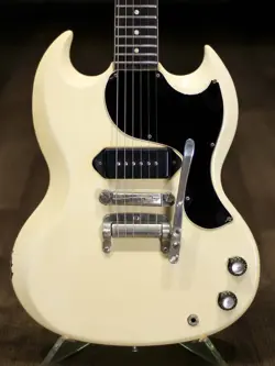 GIBSON 1963 SG JUNIOR POLARIS WHITE TREMOTONE VIBROLA ELECTRIC GUITAR *JKH651